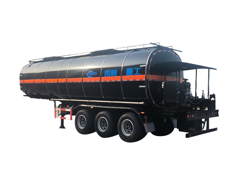 Asphalt transportation semi -trailer